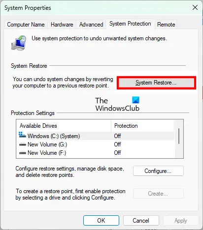 Restore your Windows computer