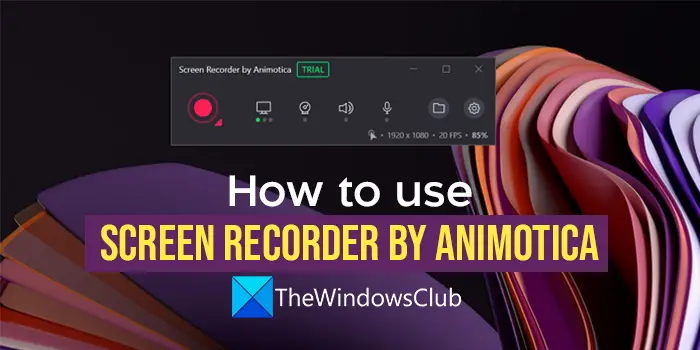 How to use Screen Recorder by Animotica on Windows 11