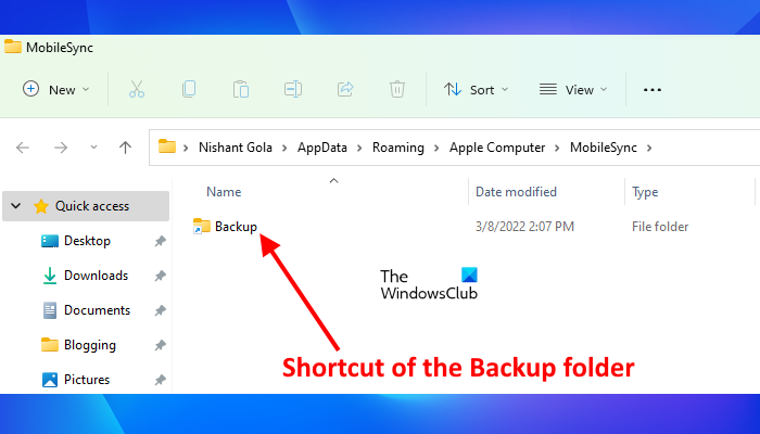 Symlink created between old and new Backup folders