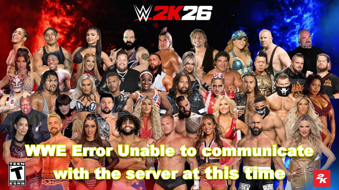 WWE Error Unable to communicate with the server at this time