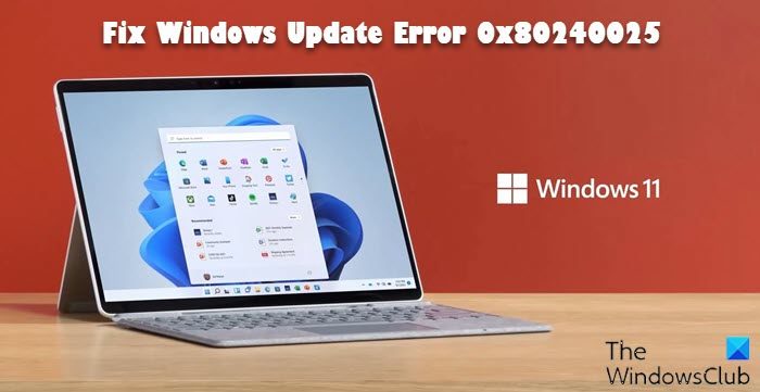 Windows Update Error 0x80240025