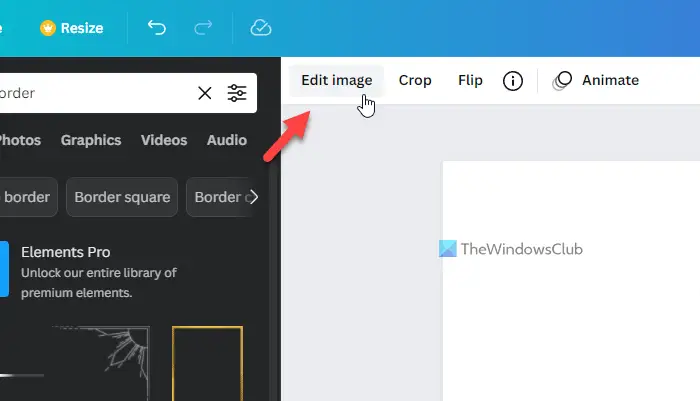 How to add border or frame to image in Canva