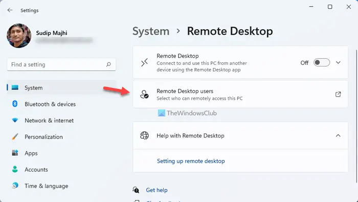How to add or remove Remote Desktop users in Windows 11/10