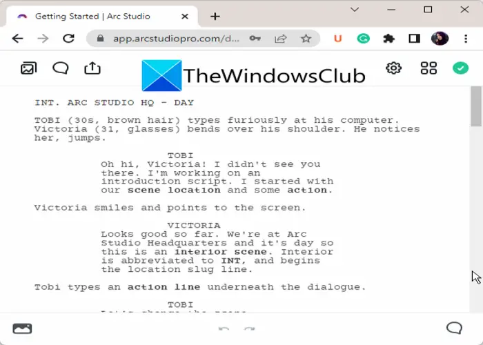 Best free Cloud Based Screenwriting software