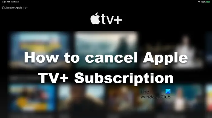 cancel Apple TV+ Subscription
