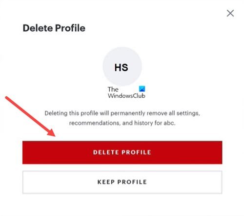 Delete Profile