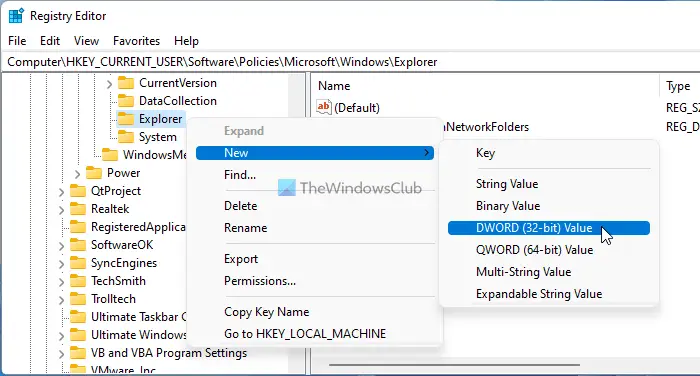 Disable Windows Thumbs.db files from being created