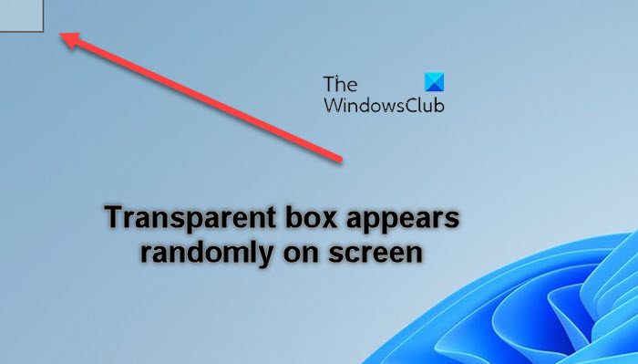 Windows 11 random black box in middle of the screen that will tab out - Microsoft Community