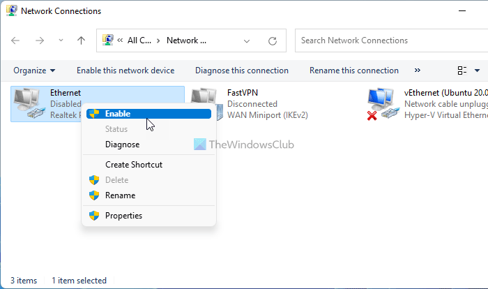 Network Adapter not working in Windows 11/10