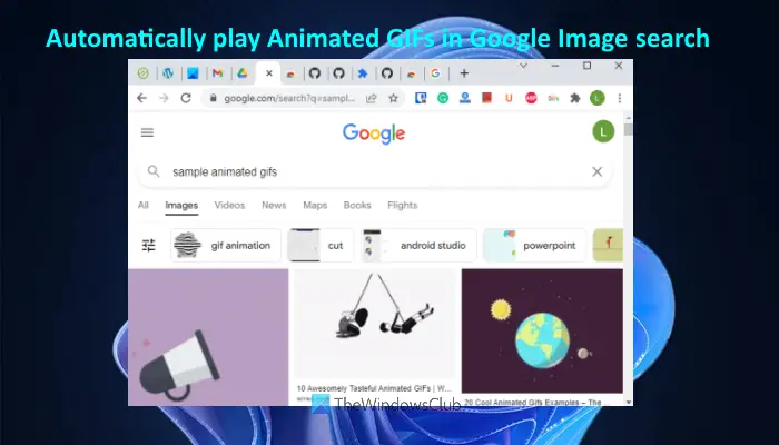 play gifs automatically google chrome