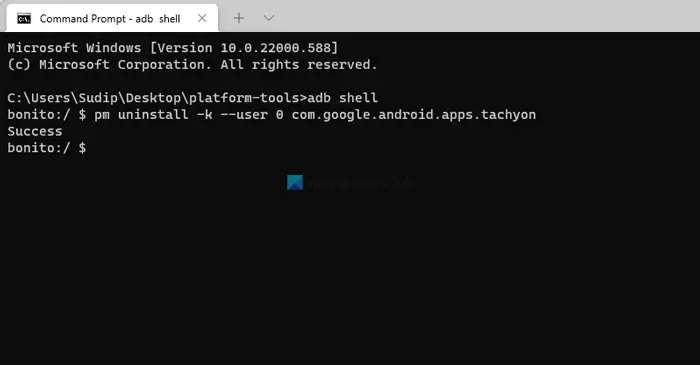 How to remove Android bloatware without root using Windows 11/10