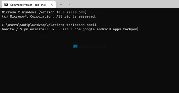 How to remove Android bloatware without root using Windows 11/10