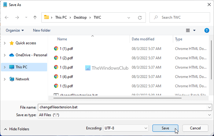 Come rinominare tutte le estensioni di file in una cartella contemporaneamente