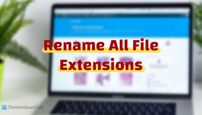 How to rename all File Extensions in a Folder at once