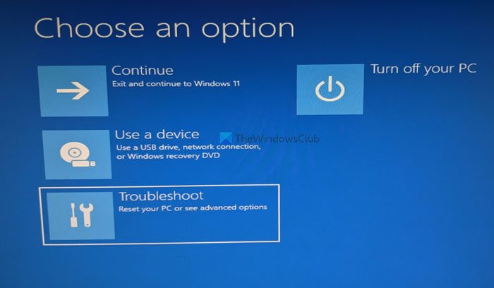 Reset Windows 11 using Advanced Startup Options when PC won’t boot