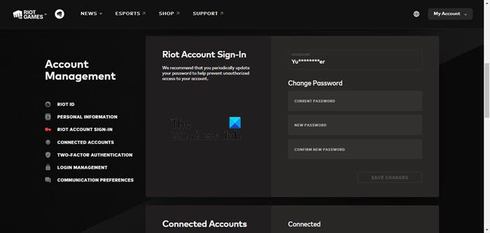 Cách thay đổi tên người dùng, mật khẩu, khẩu hiệu của trò chơi Riot Games