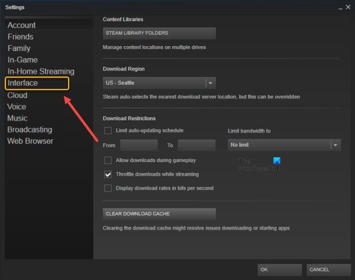 Steam Interface