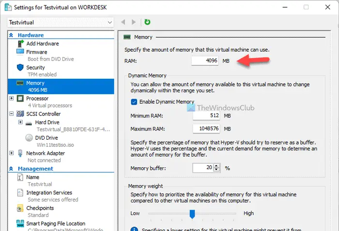 Windows could not complete the installation while installing on Hyper-V
