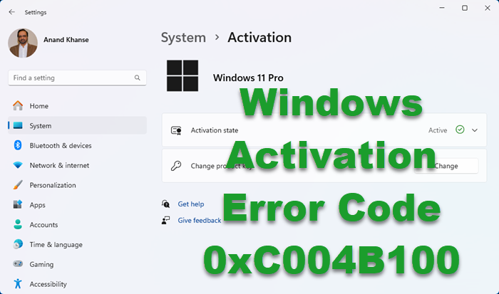 0xC004B100 Windows Activation Error Code