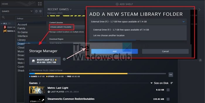 Add new Steam library