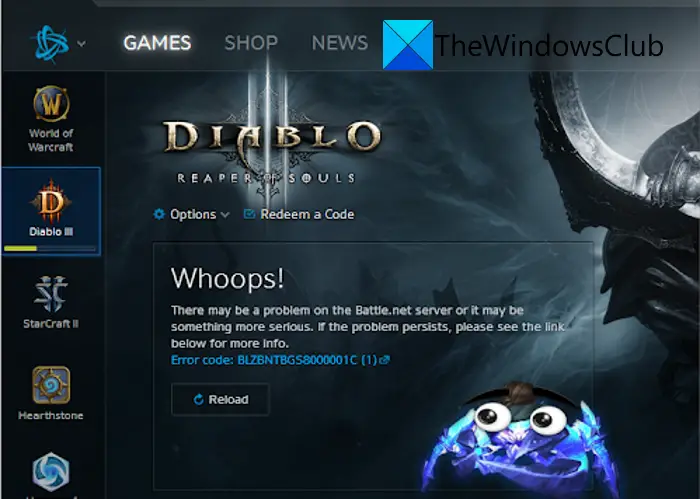 Fix Error Code BLZBNTBGS8000001C on Battle.Net