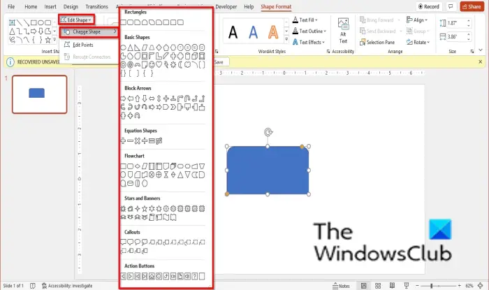 How to change the shape of a picture in PowerPoint