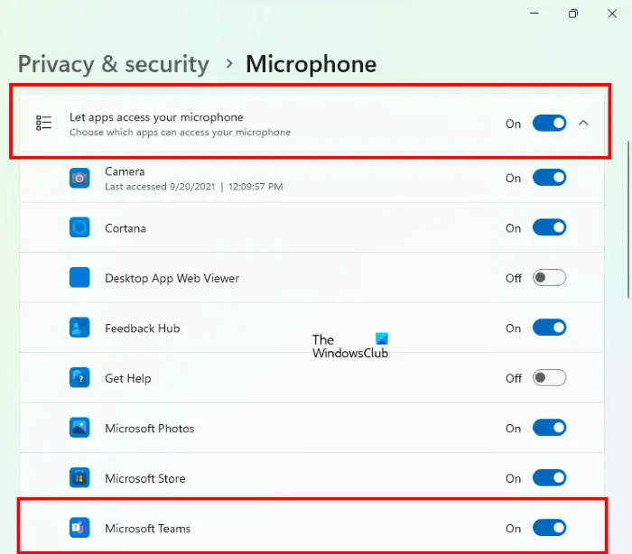 Configure Privacy settings for Teams Windows 11