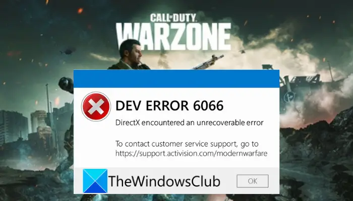 Dev Error 6066 in Call of Duty Modern Warfare and Warzone