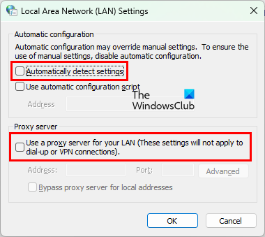 Disable Proxy in Windows