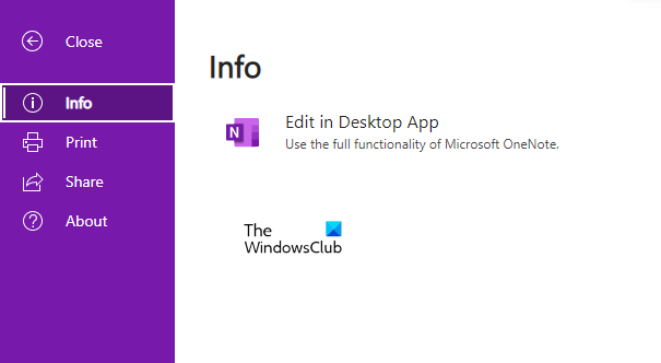 Edit OneNote notebook in desktop app