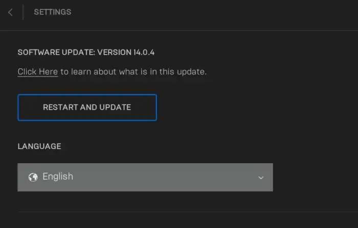 Epic Games Launcher update