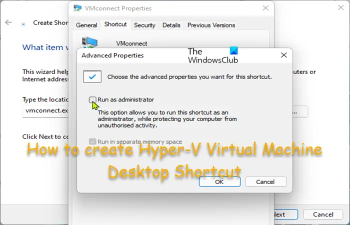 How to create Hyper-V Virtual Machine Desktop Shortcut