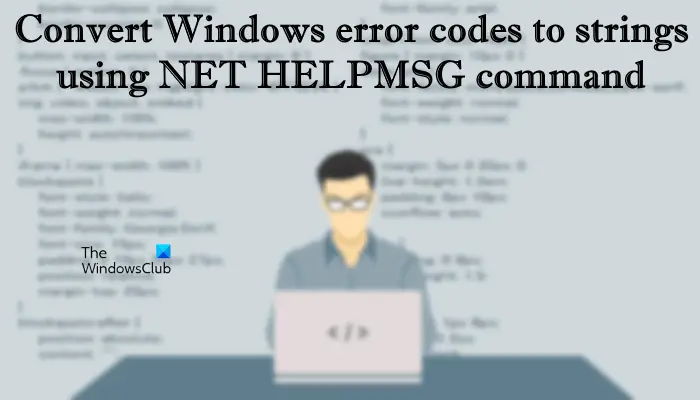 How to use NET HELPMSG command in Windows