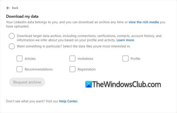 LinkedIn Data Export Tool