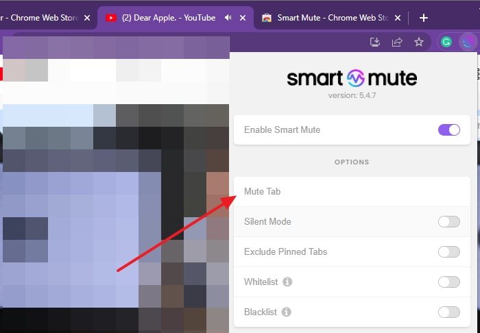 SmartMute Extension