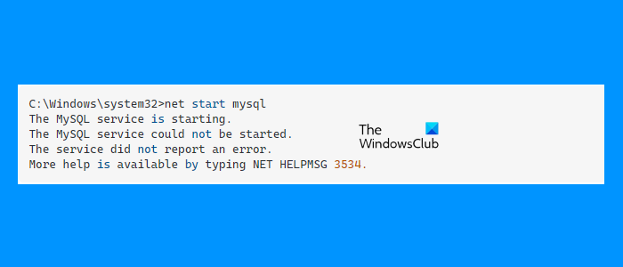The service did not report an error