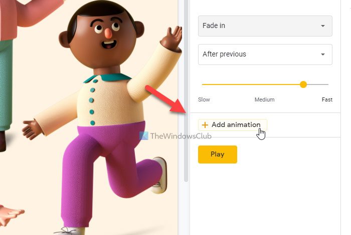 How to add Motion or Animated text or object in Google Slides 