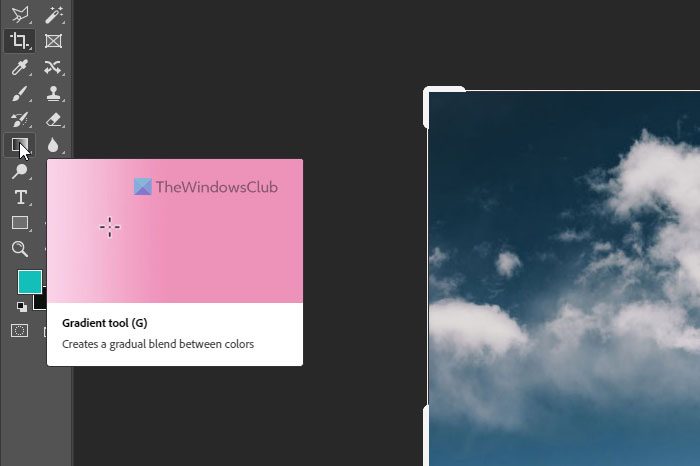 How to add transparent gradient to image