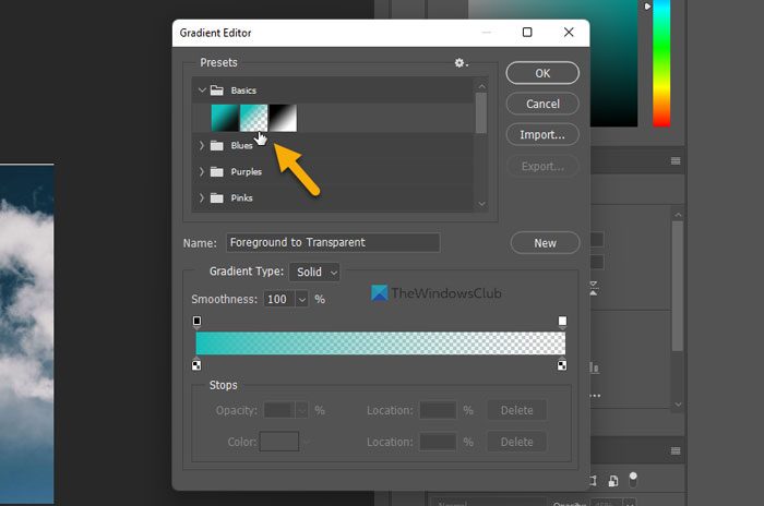 How to add transparent gradient to image