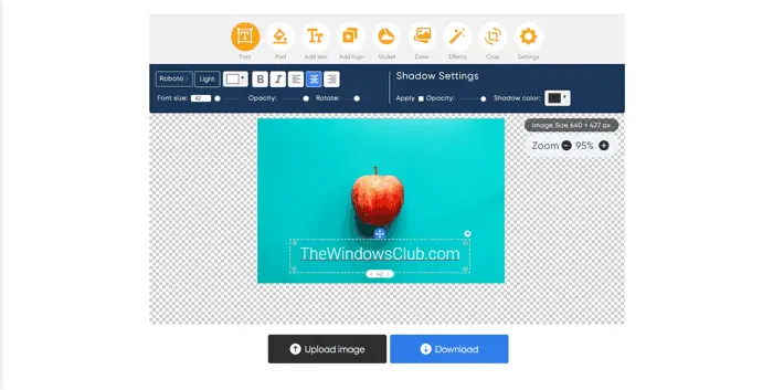 How to add Text to Image online free