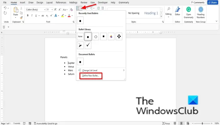 How to create and add Custom Bullets in PowerPoint or Word