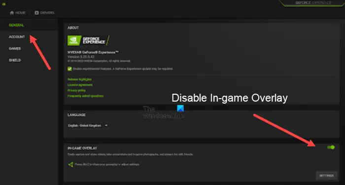 Disable In Game Overlay