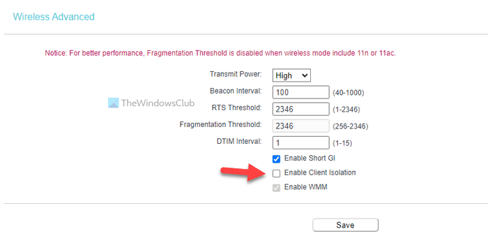 How to Enable or Disable Access Point Isolation on Windows computers