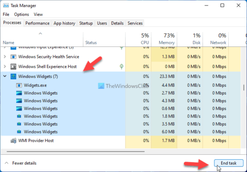 Feeds showing High Memory Usage in Windows 11