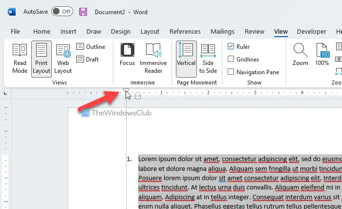 How to number paragraphs in Word, Google Docs, Word Online 