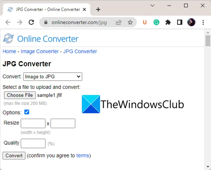 Free Online GIF to JPG Converter tool