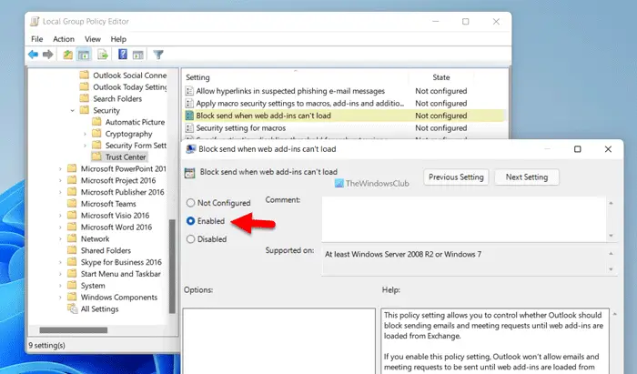 How to prevent Outlook from sending email when add-ins are not loaded
