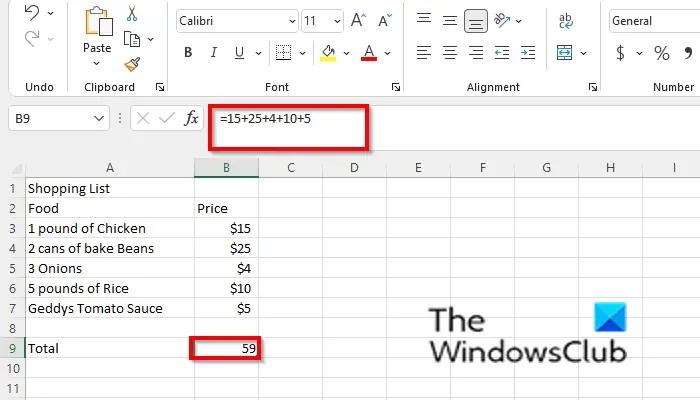 How to create Formula to Add, Subtract, Multiply or Divide in Excel
