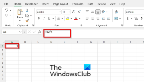 How to create Formula to Add, Subtract, Multiply or Divide in Excel