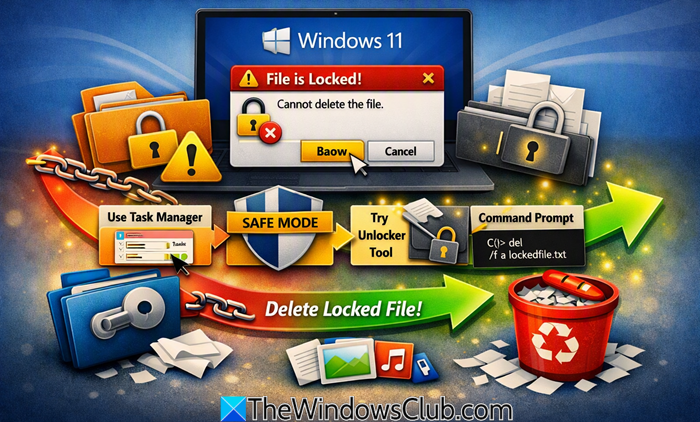 Delete Locked Files and fix File Is Locked